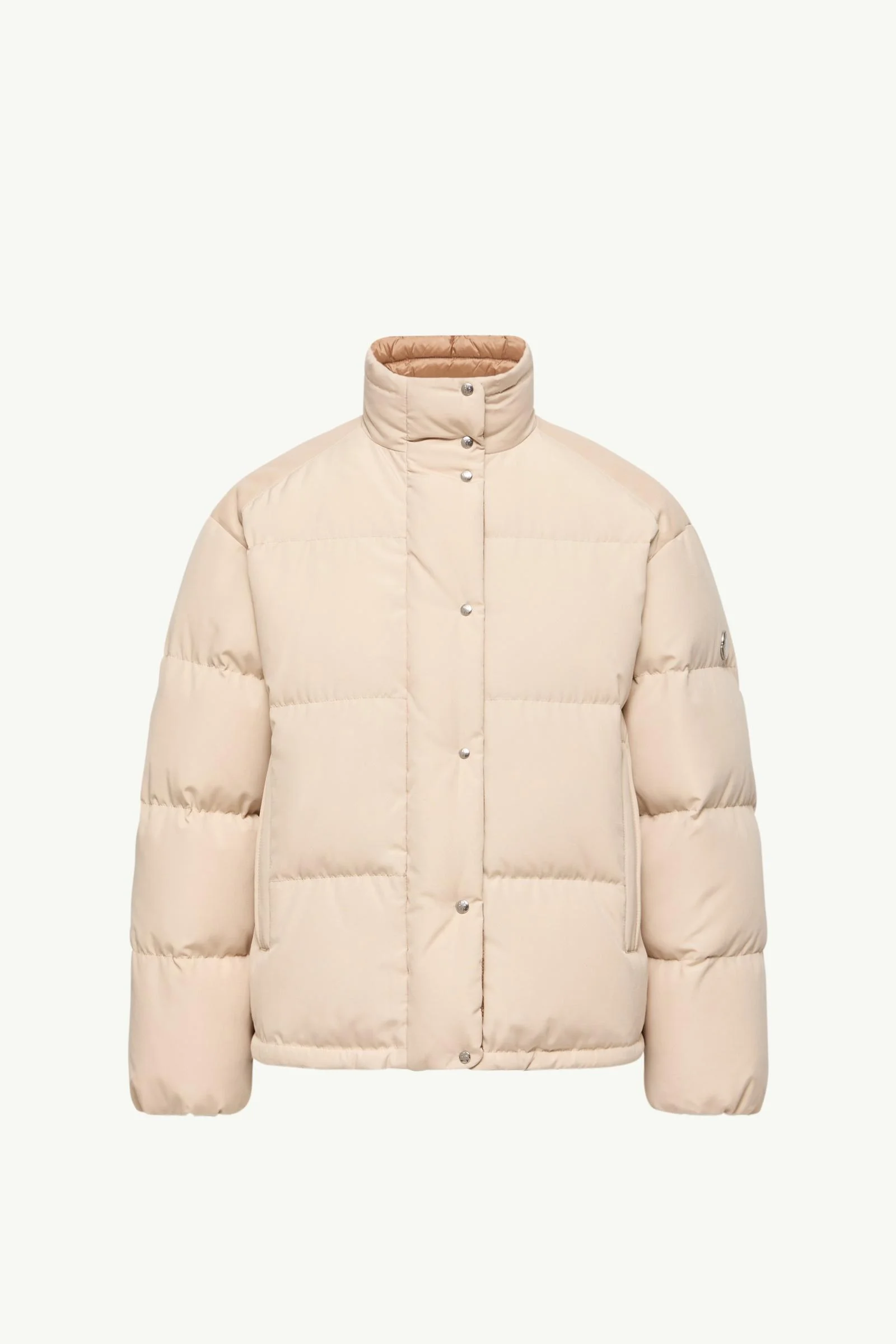 Verone Leather-Trimmed Short Down Jacket - 1