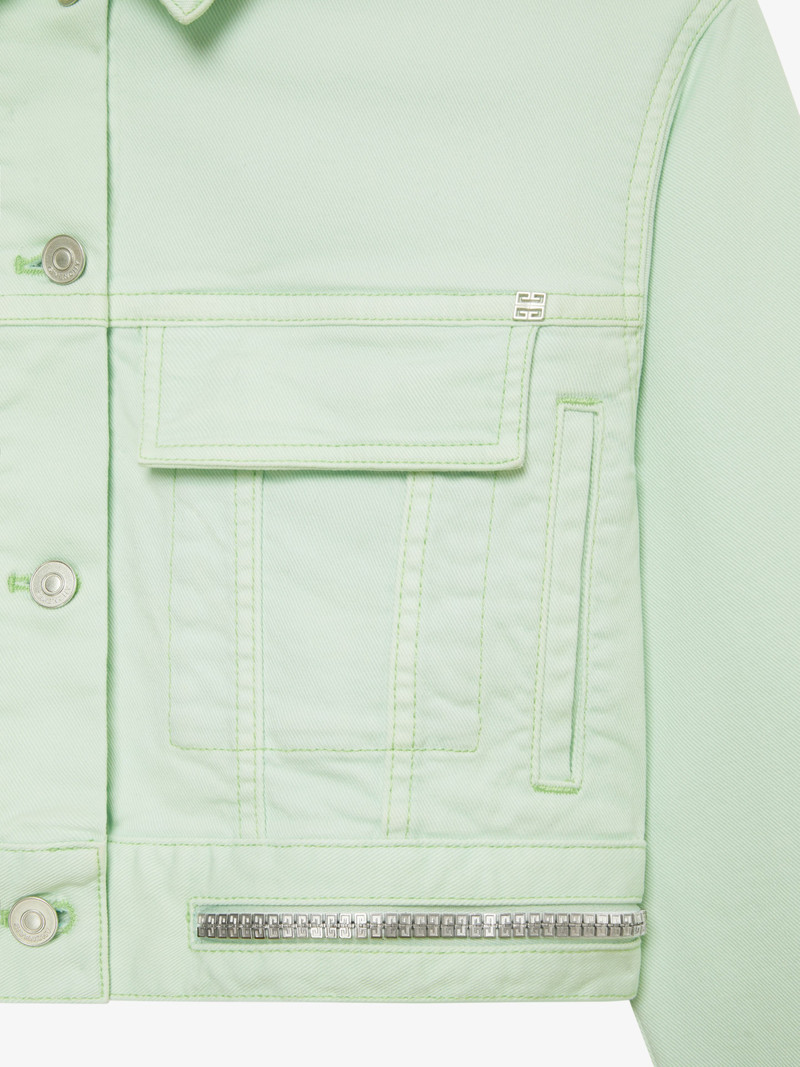 JACKET IN DENIM WITH 4G ZIP 5