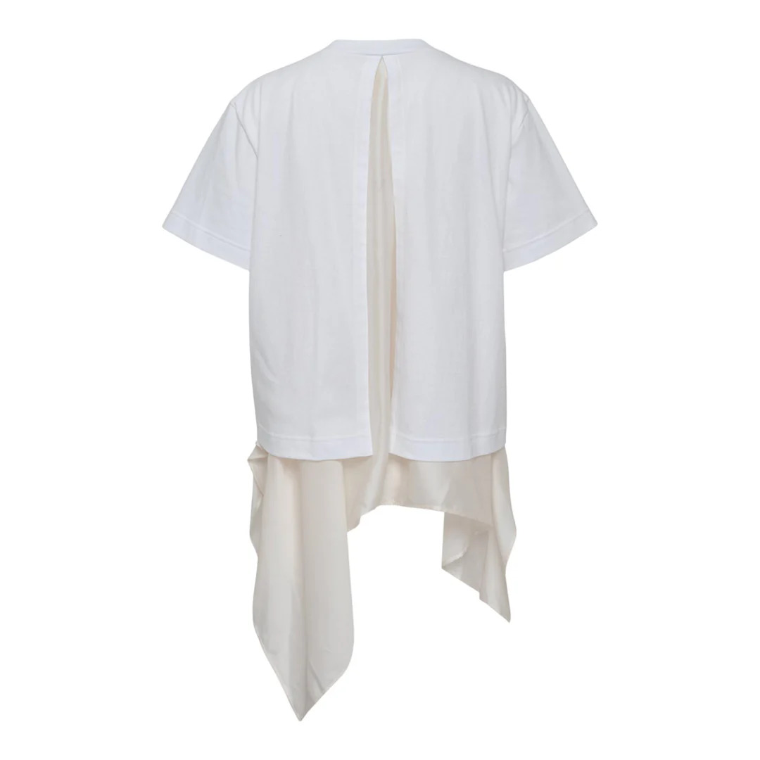 Satin X Cotton Jersey T-Shirt - 2