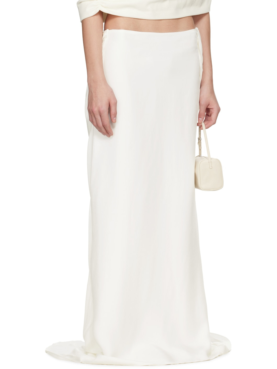 SSENSE Exclusive Bridal Capsule Silk Bustle Maxi Skirt - 2