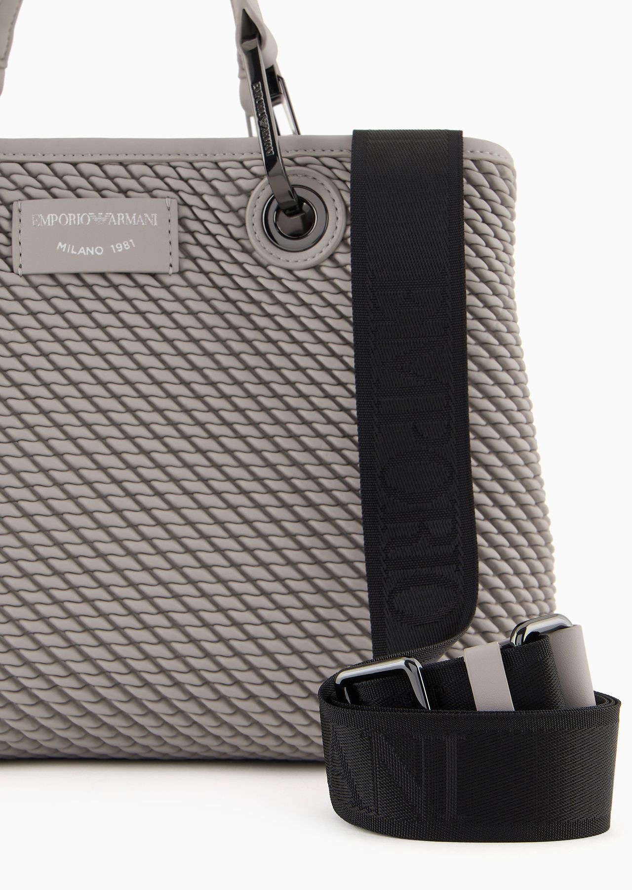 Small nappa leather-effect embossed MyEA shopper bag - 5