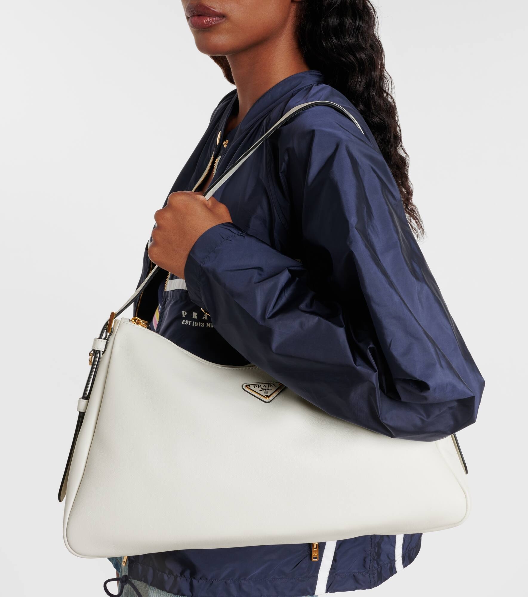 Prada Aimée Large leather shoulder bag - 2