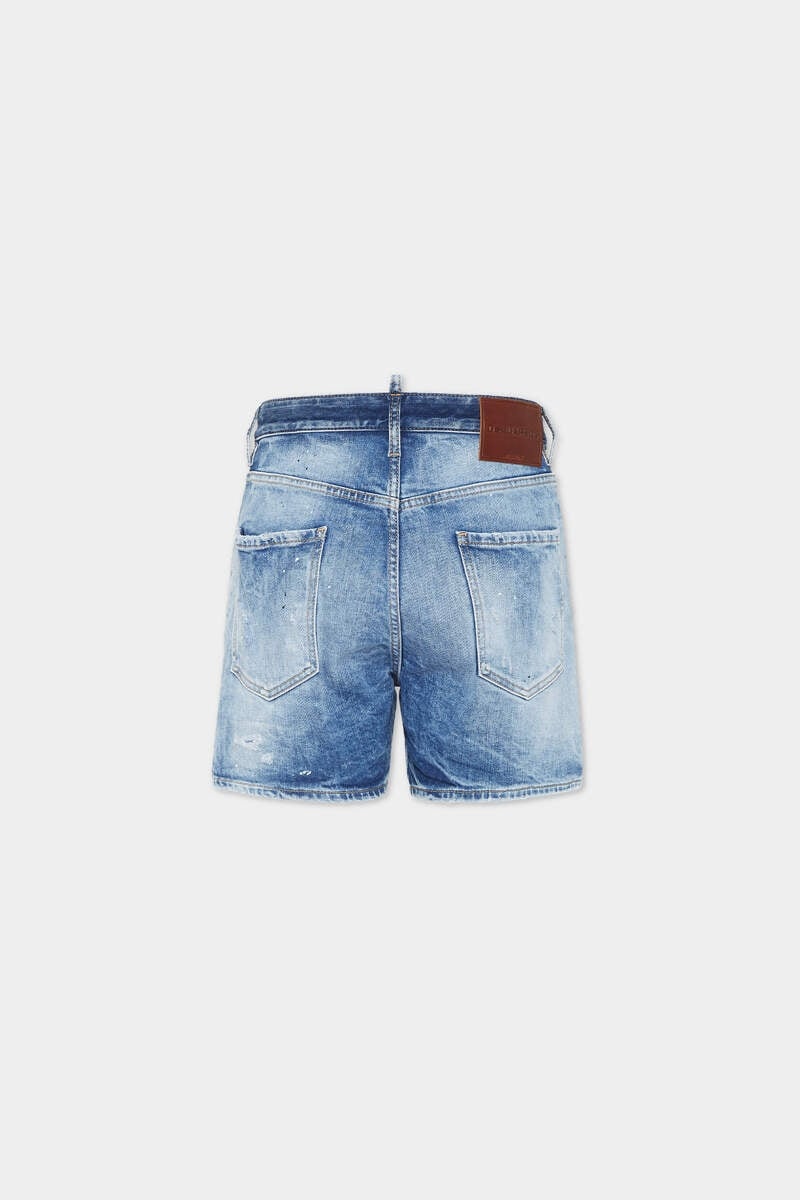 LIGHT SCARFACE WASH BRO JEAN SHORTS - 2