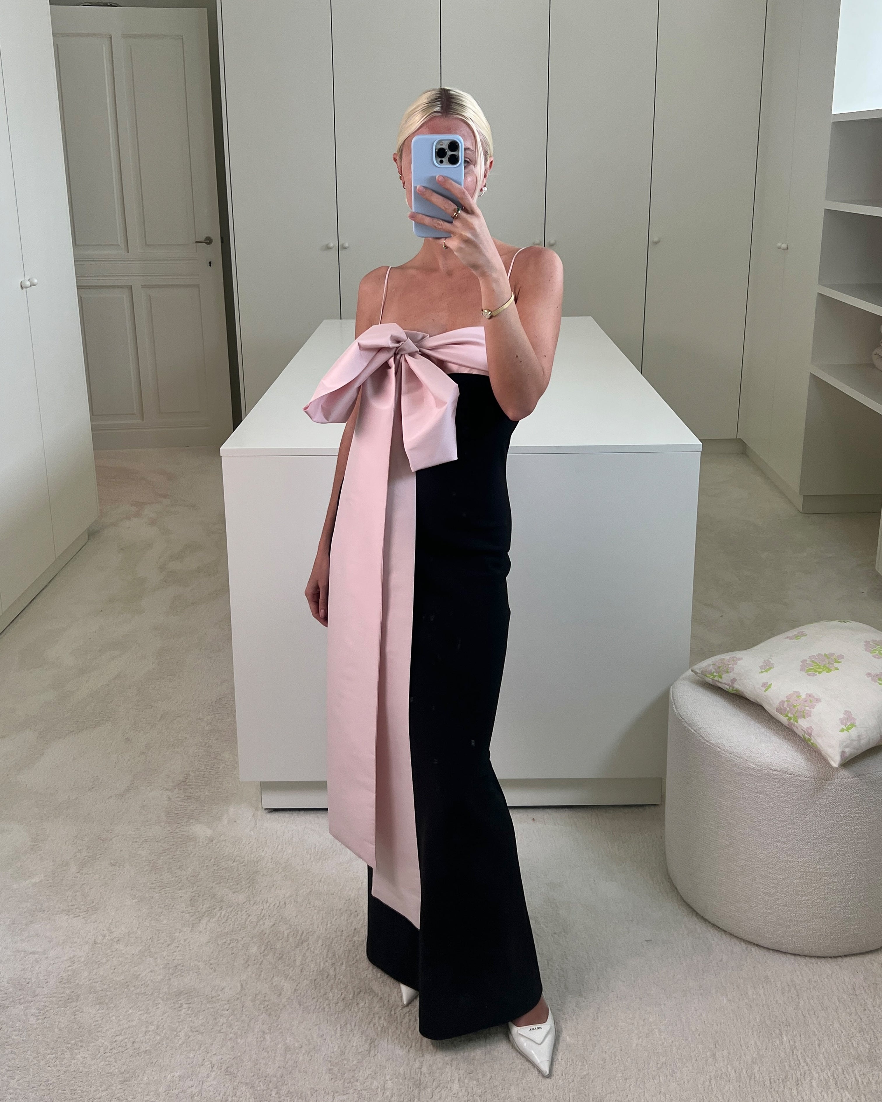 ワンピースその他 BERNADETTE Beige/pink Bart dress with oversized bow BERNADETTE Beige/pink Bart dress with oversized bow | TheDoubleF