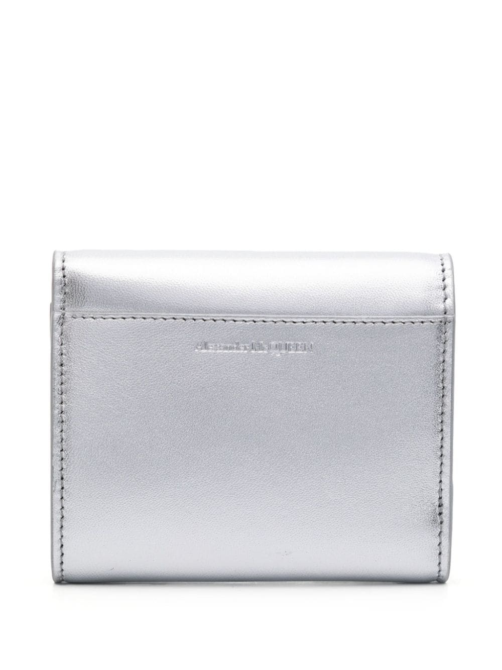 tri-fold metallic leather wallet - 2