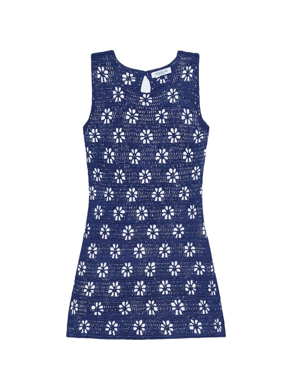 floral-crochet mini dress - 5