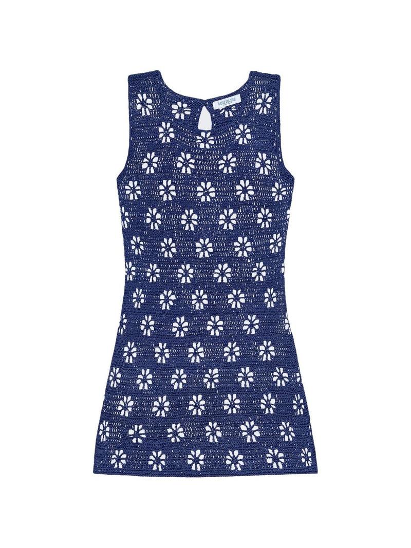 floral-crochet mini dress 5