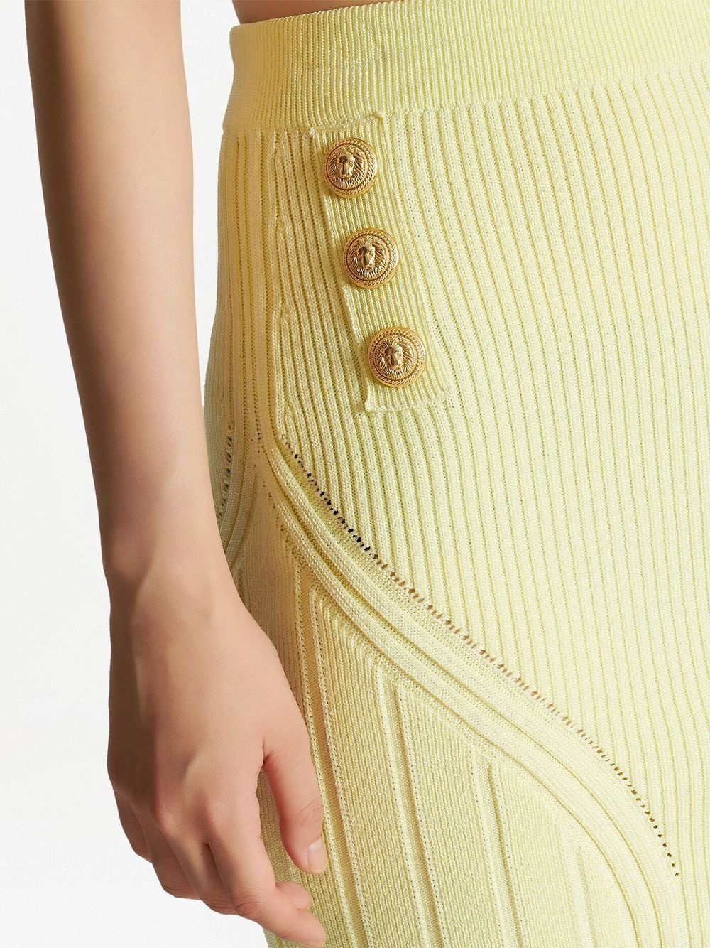 ribbed-detail mini skirt - 6