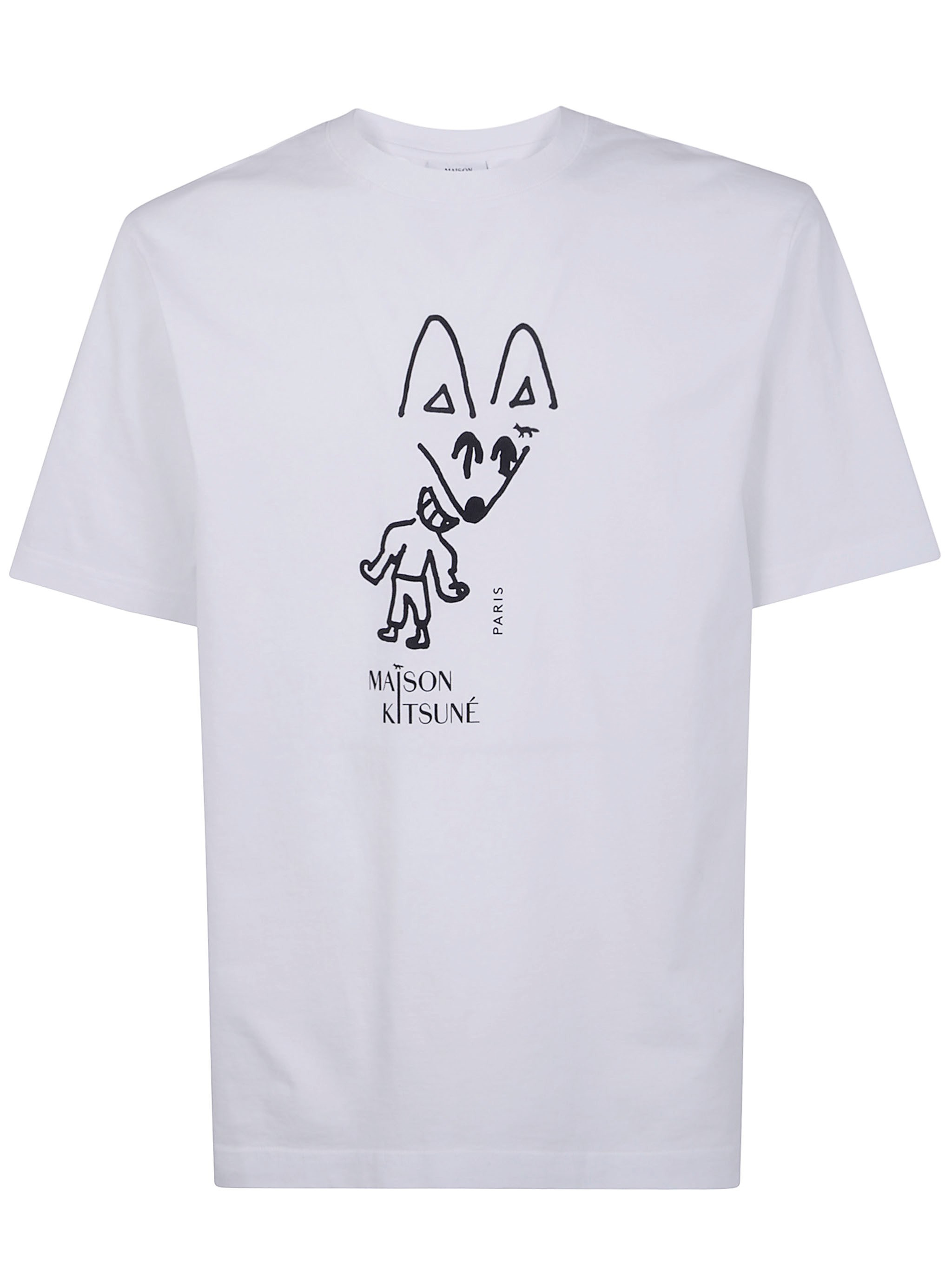 Introducing the 'PARTY FOX' COMFORT TEE-SHIRT from MAISON KITSUNE, a stylish and versatile addition  - 1