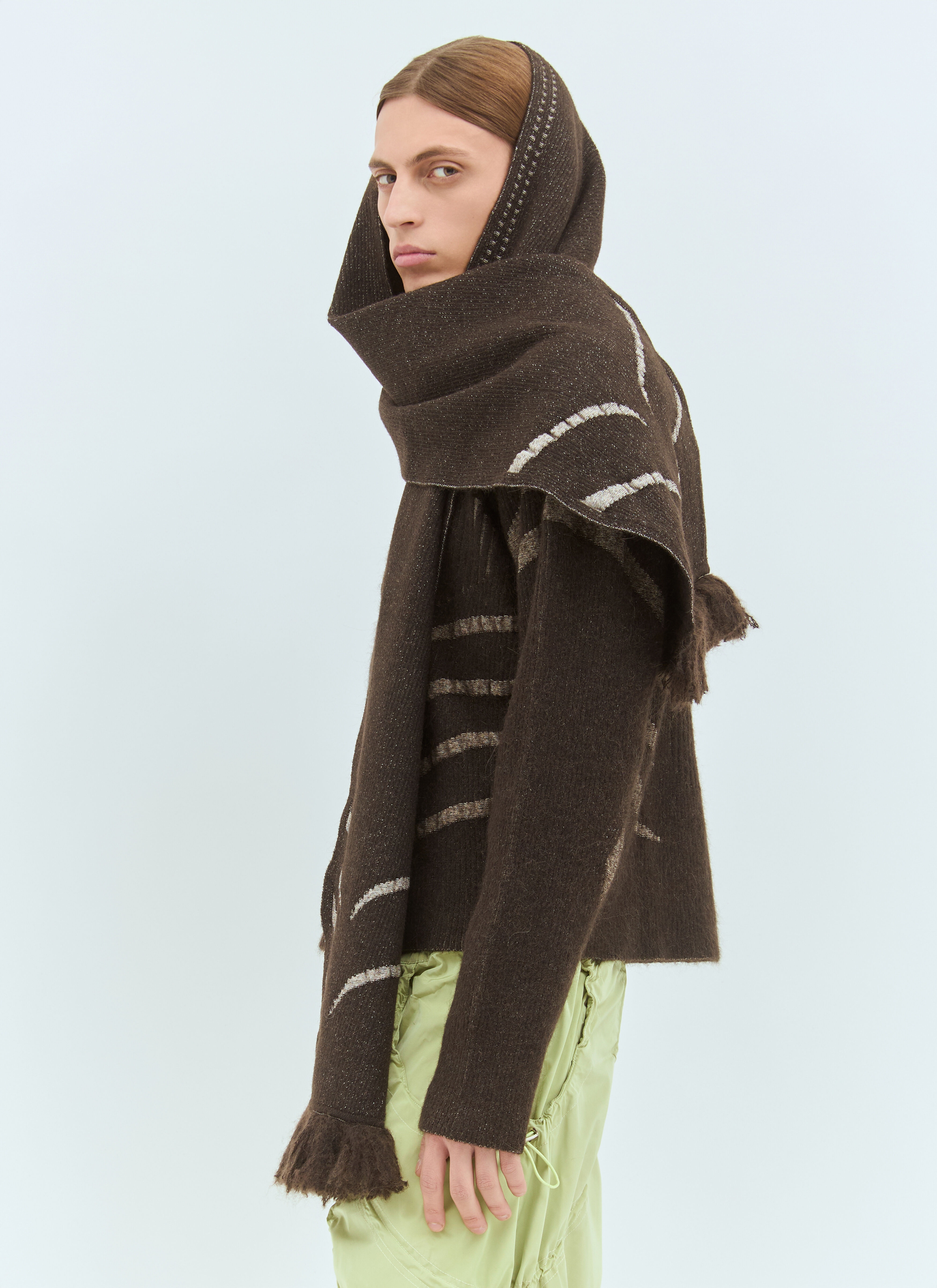 Plated Pullover Hooded Sweater - 4