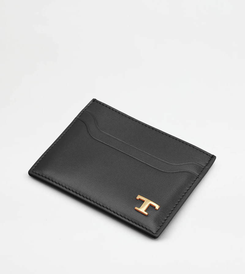 TOD'S CARD HOLDER IN LEATHER - BLACK 3