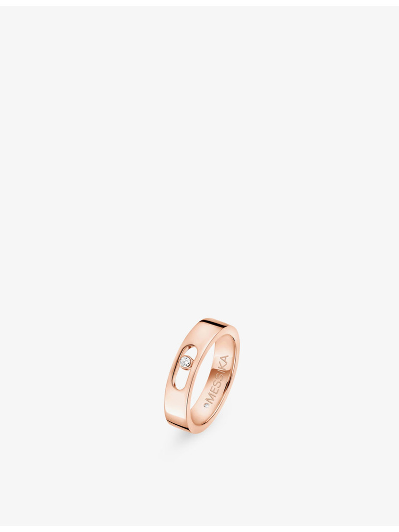 Move Joaillerie 18ct Gold And 0.03ct Diamond Wedding Ring 1