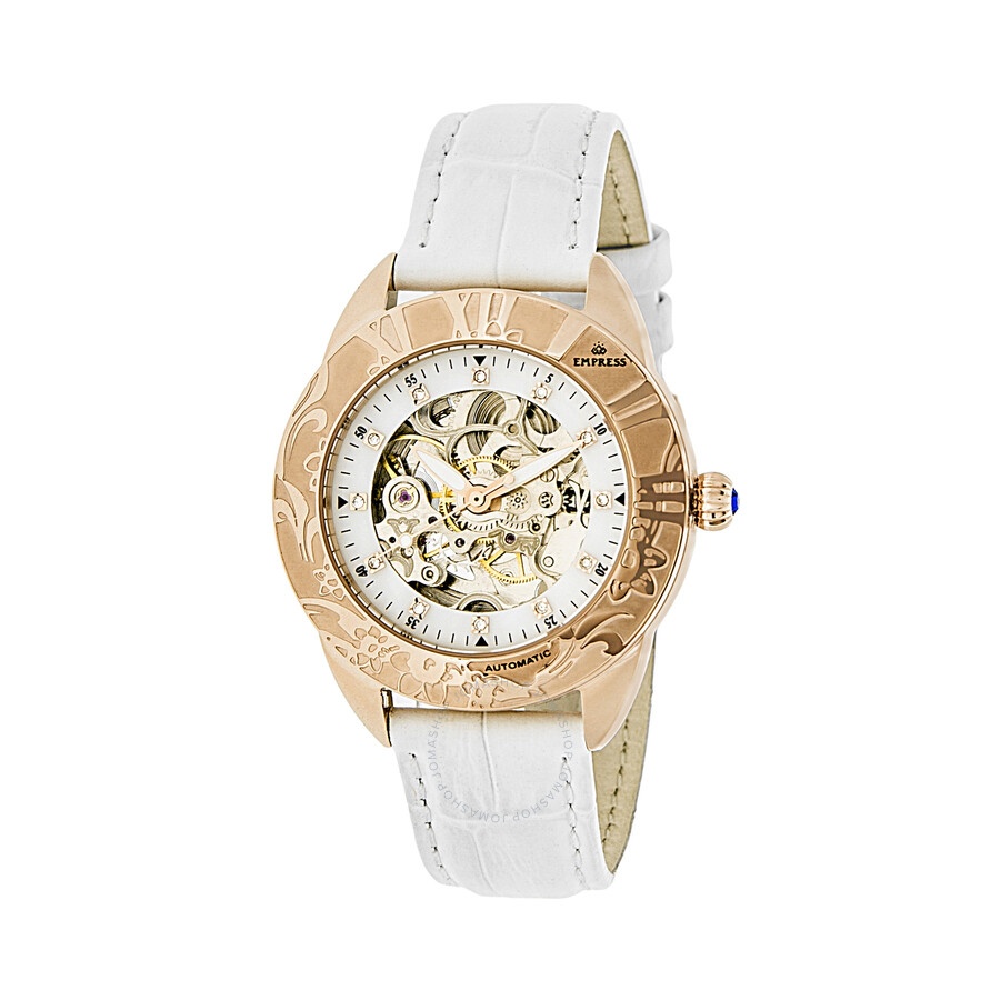 Empress - Empress Godiva Automatic White Dial Ladies Watch EMPEM1106 - 1