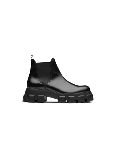 Prada Monolith brushed leather Chelsea boots outlook