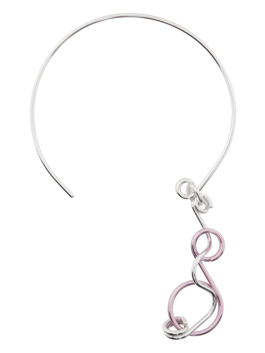 Silver & Pink Bubble Wands Necklace - 1