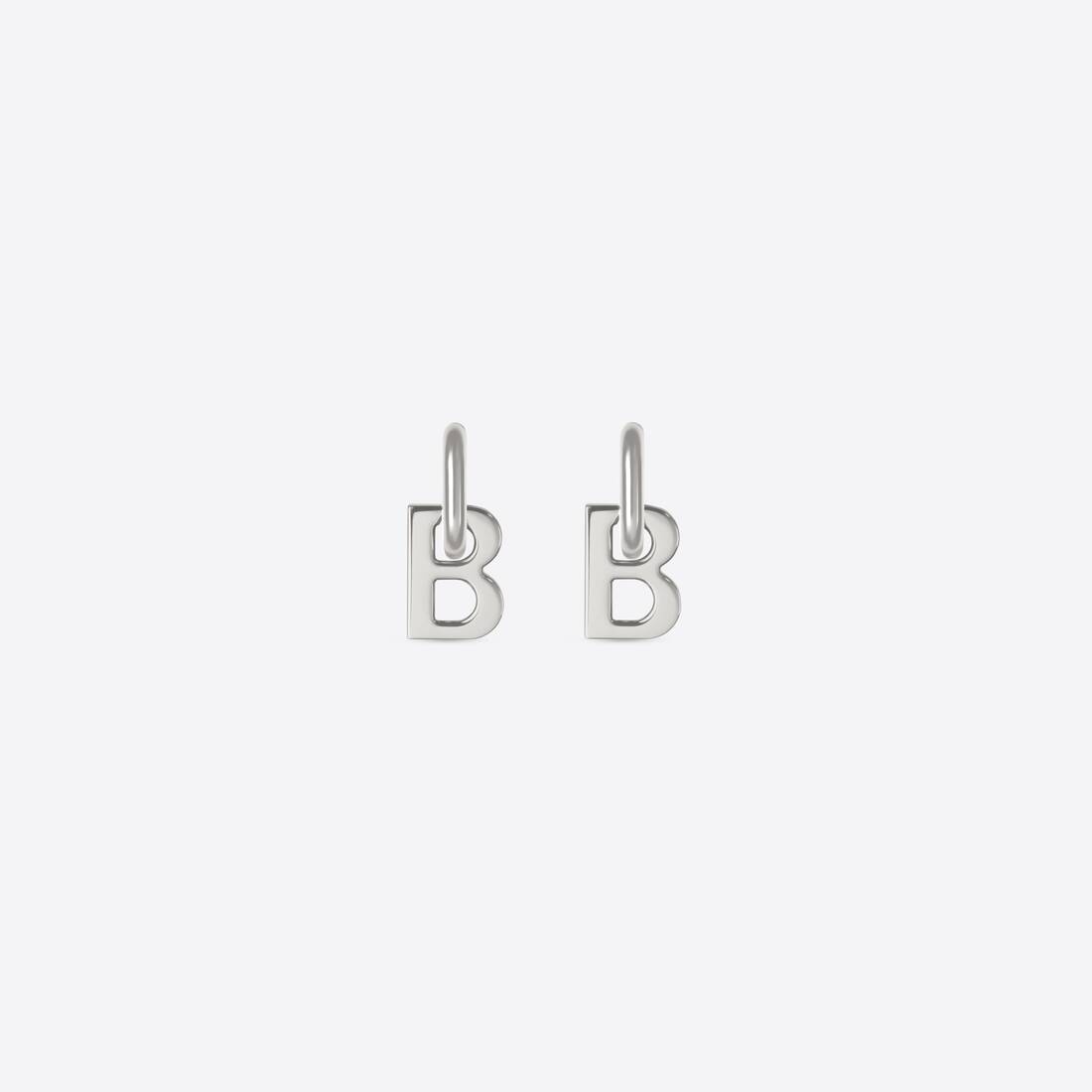 B Chain Xs Earrings in Silver - 1