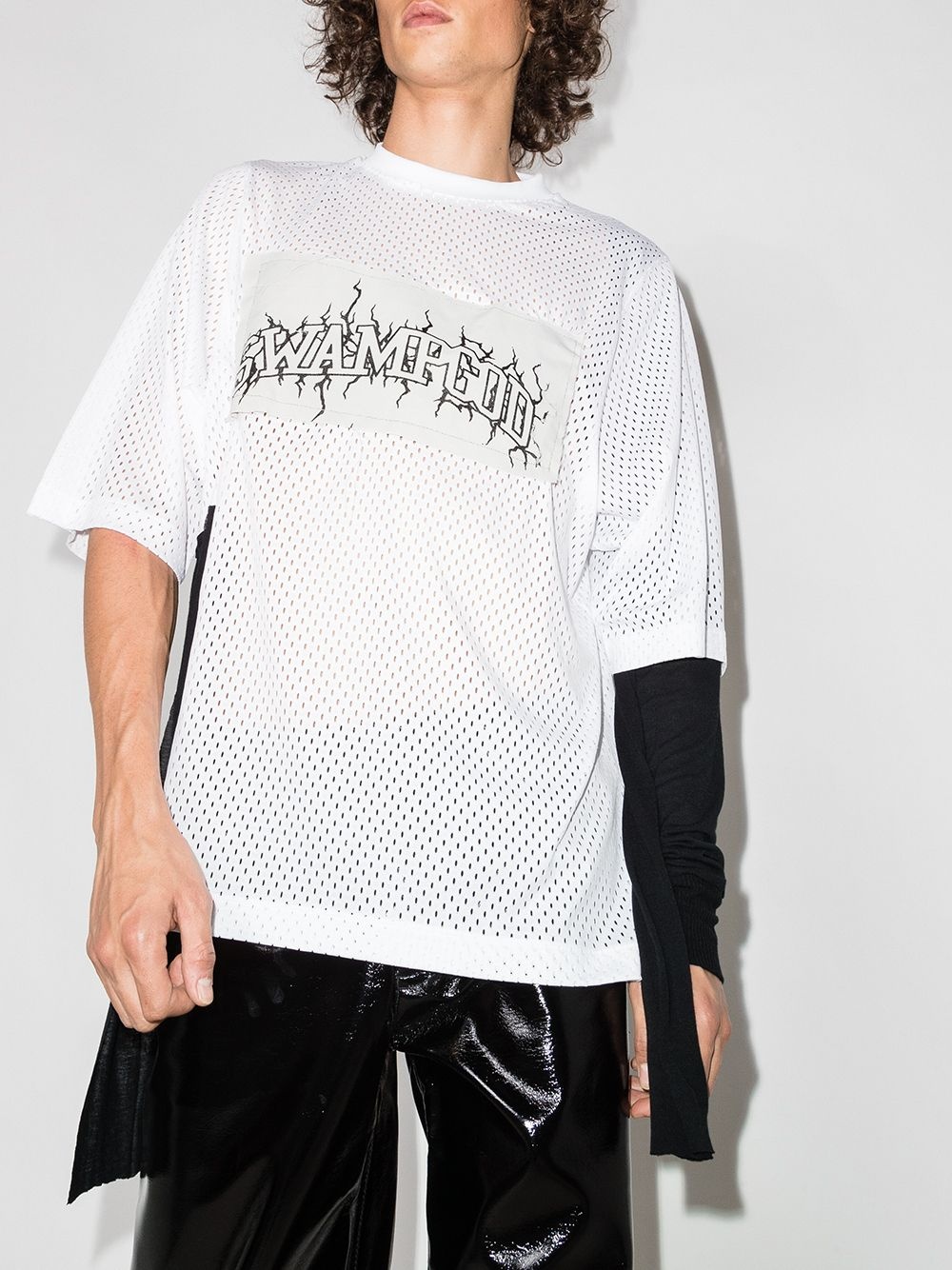 x Swampgod mesh-layer T-shirt - 2