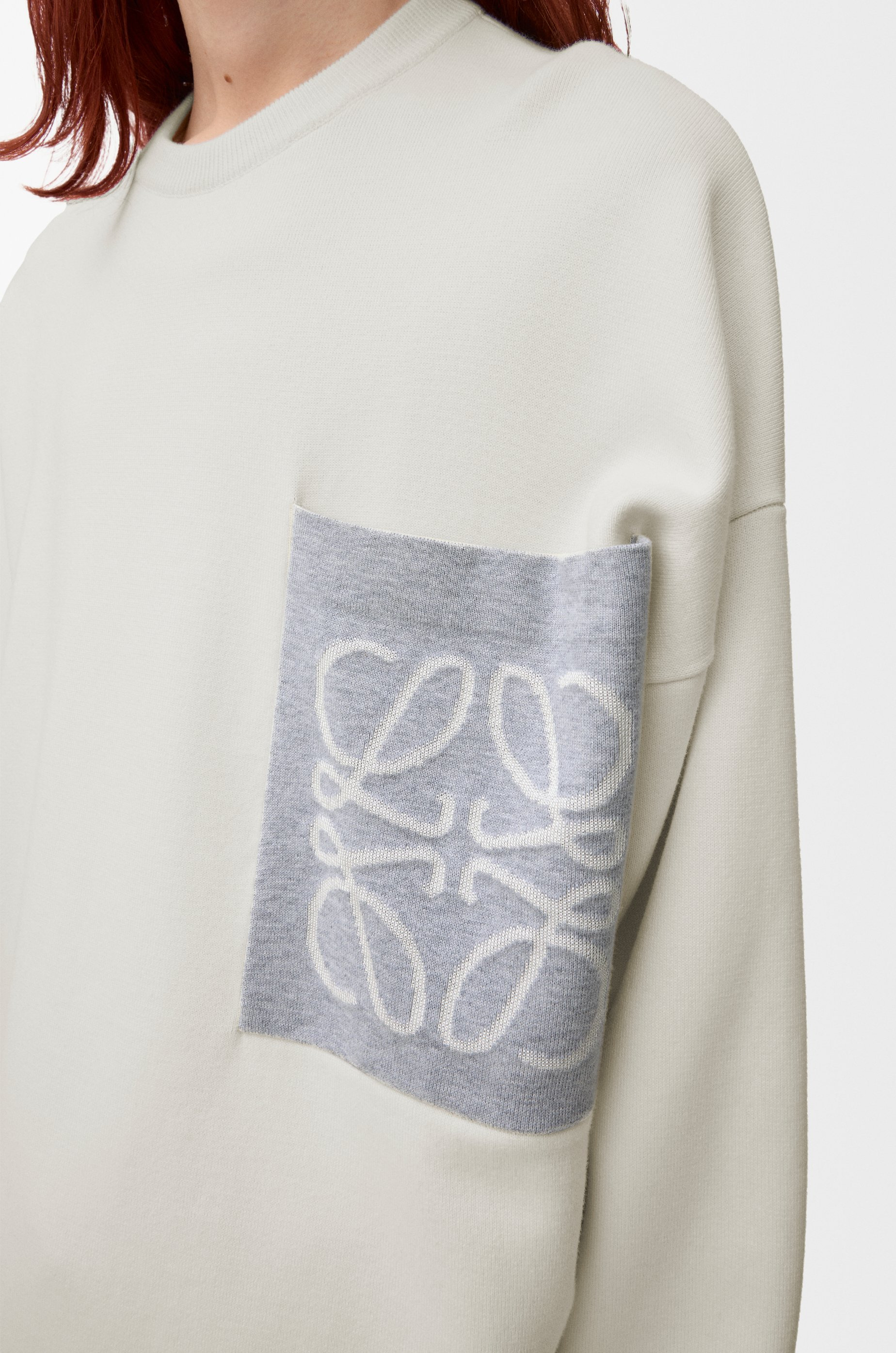 Anagram pocket sweater in cotton blend - 5