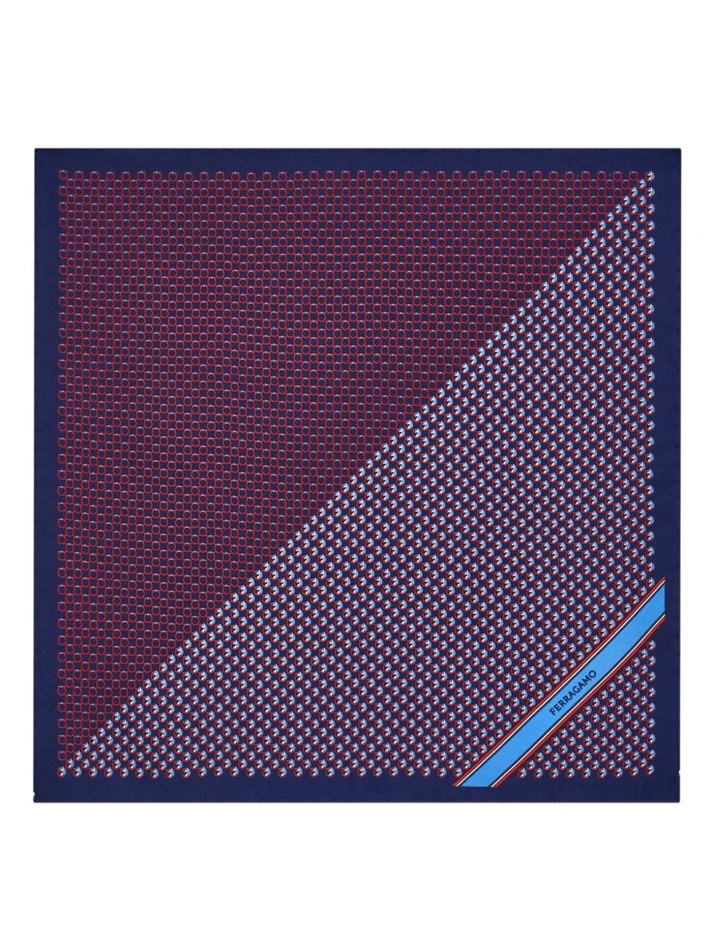 gancini pegasus print pocket square scarf - 1