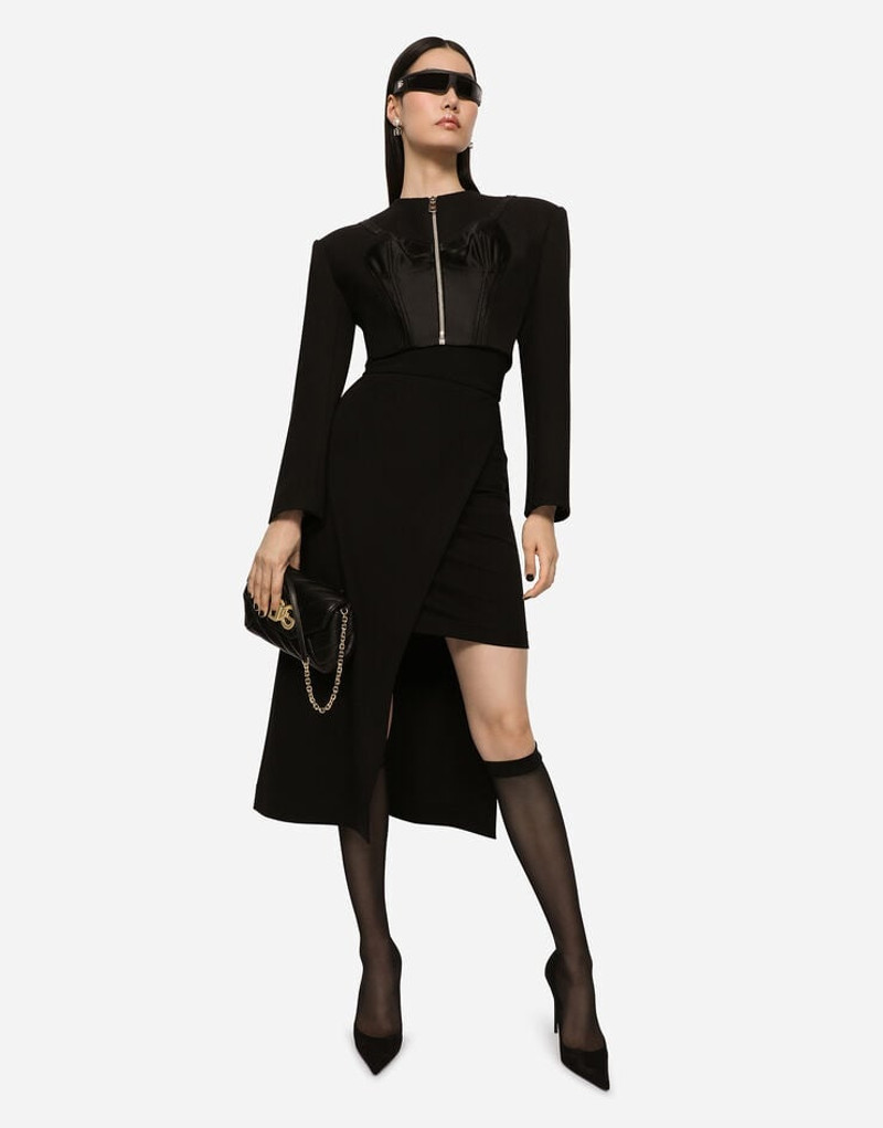 Calf-length skirt with jersey mini skirt 5