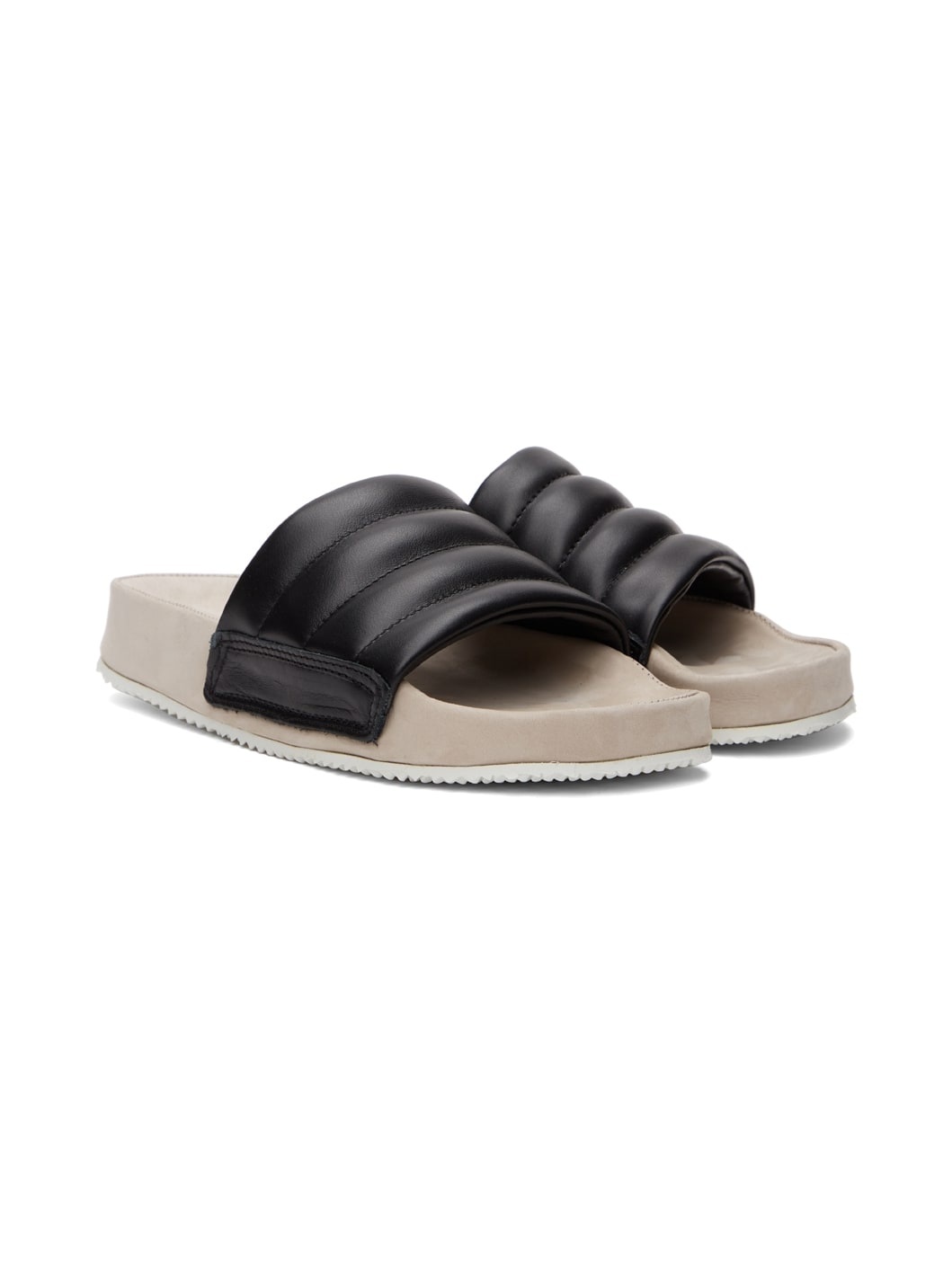 Black Pause Puff Sandals - 4