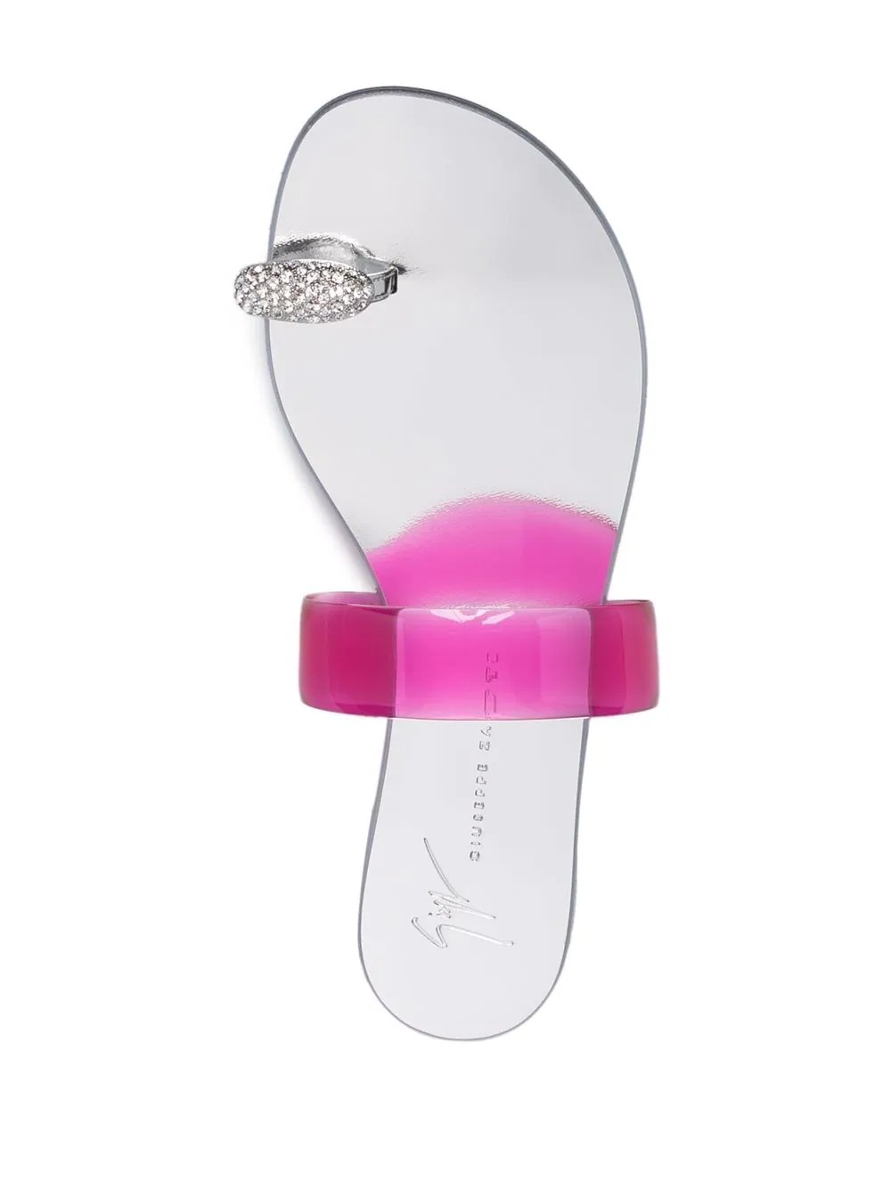crystal-embellished flat sandals - 4