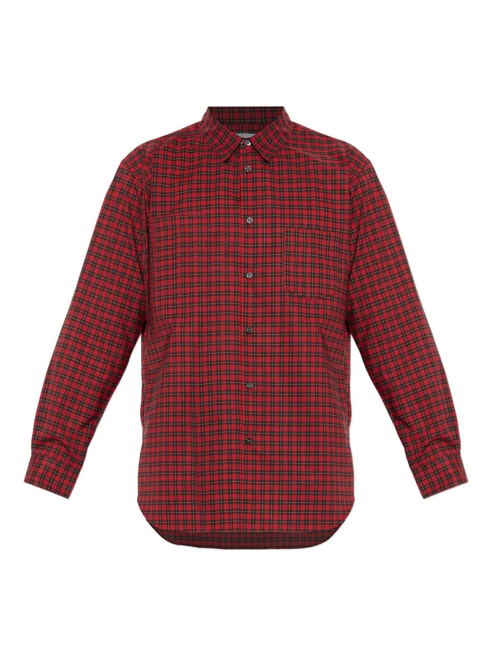 checked-pattern pocket shirt - 1
