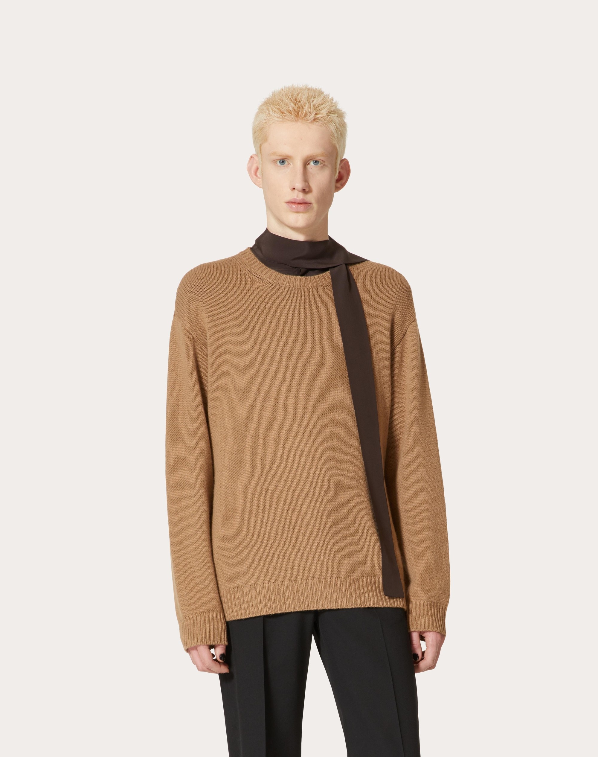 CASHMERE CREWNECK SWEATER WITH STUD - 3