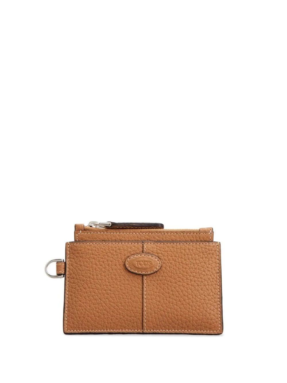 logo-debossed leather clutch bag - 1