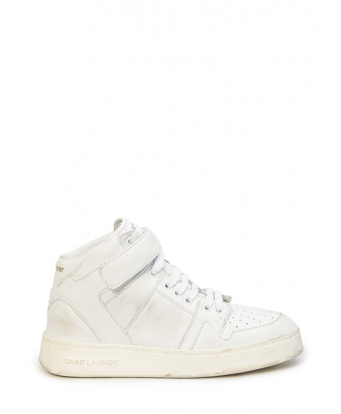 Lax sneakers in washed-out effect leather - 1