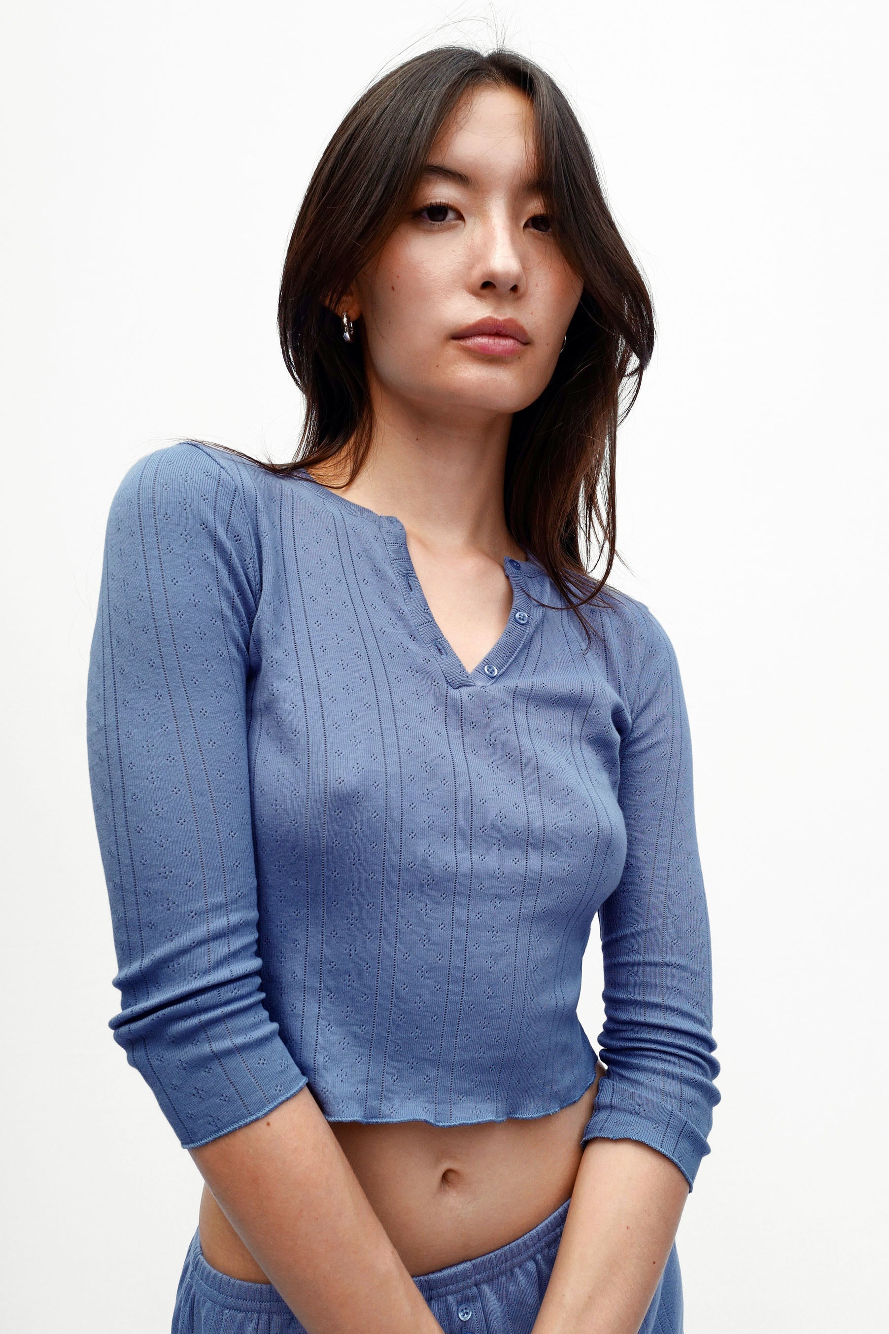 The Baby Henley French Blue - 5