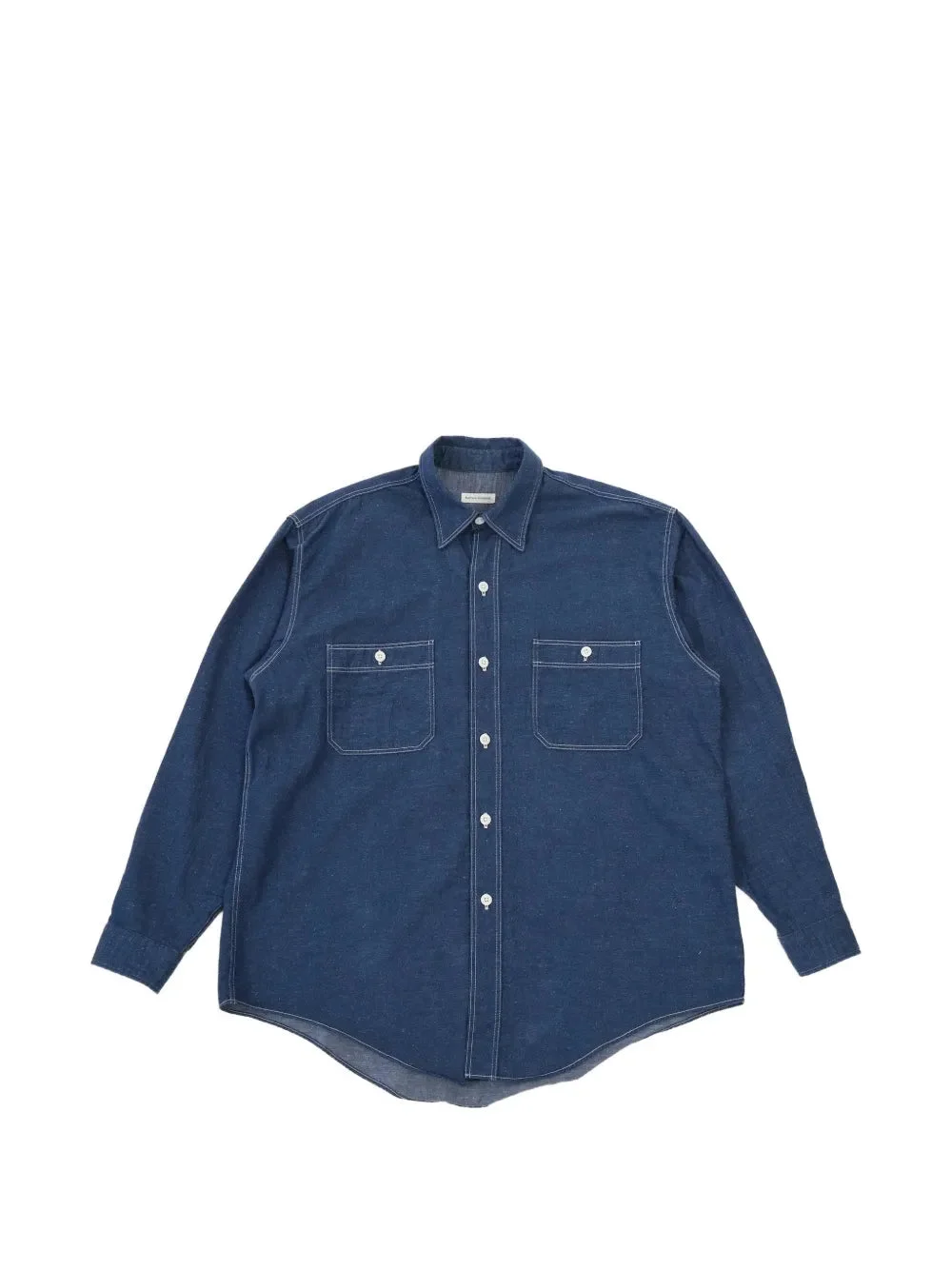CONTRAST-STITCH CHEST-POCKETS SHIRT - 1