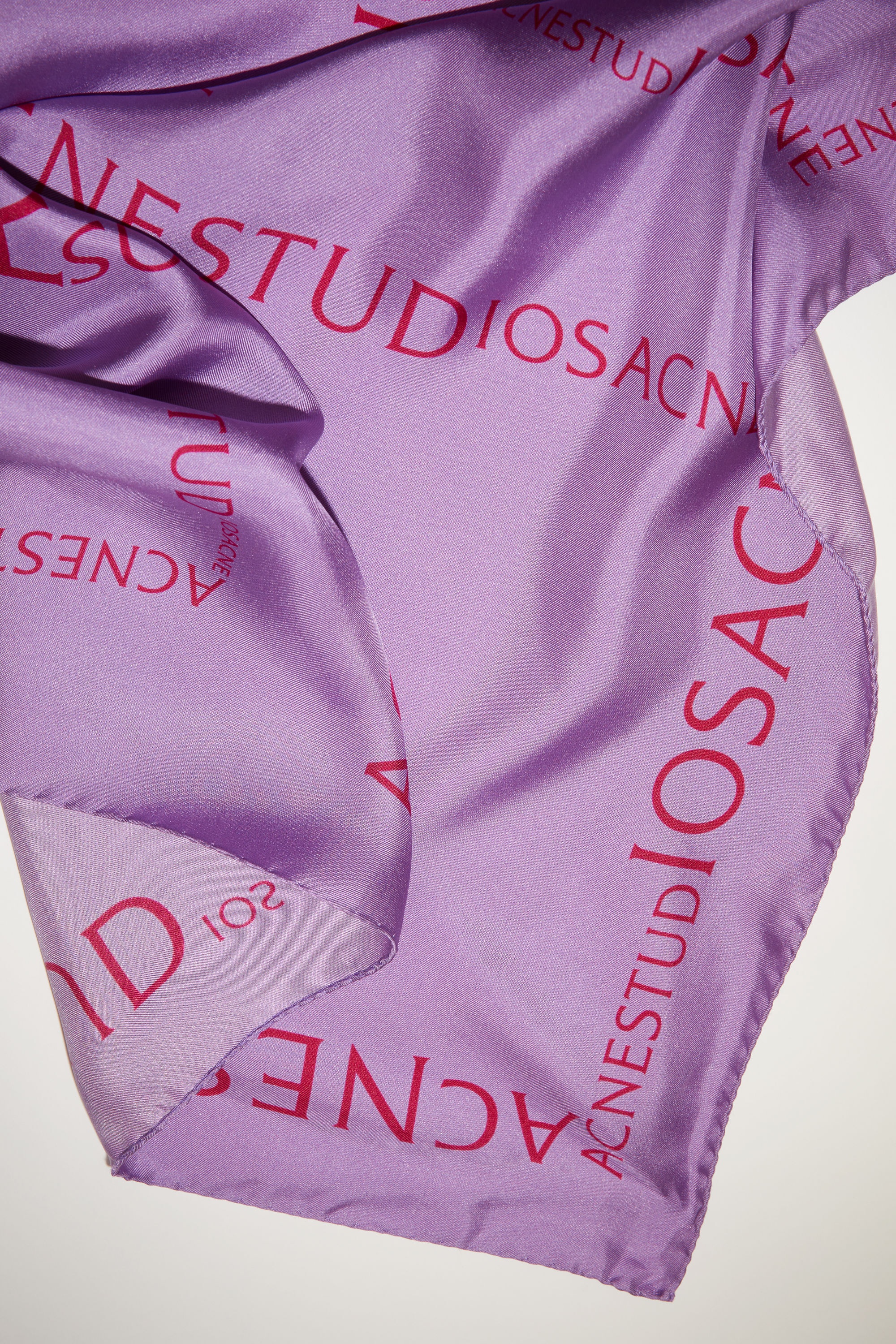 Logo silk scarf - Orchid purple - 4