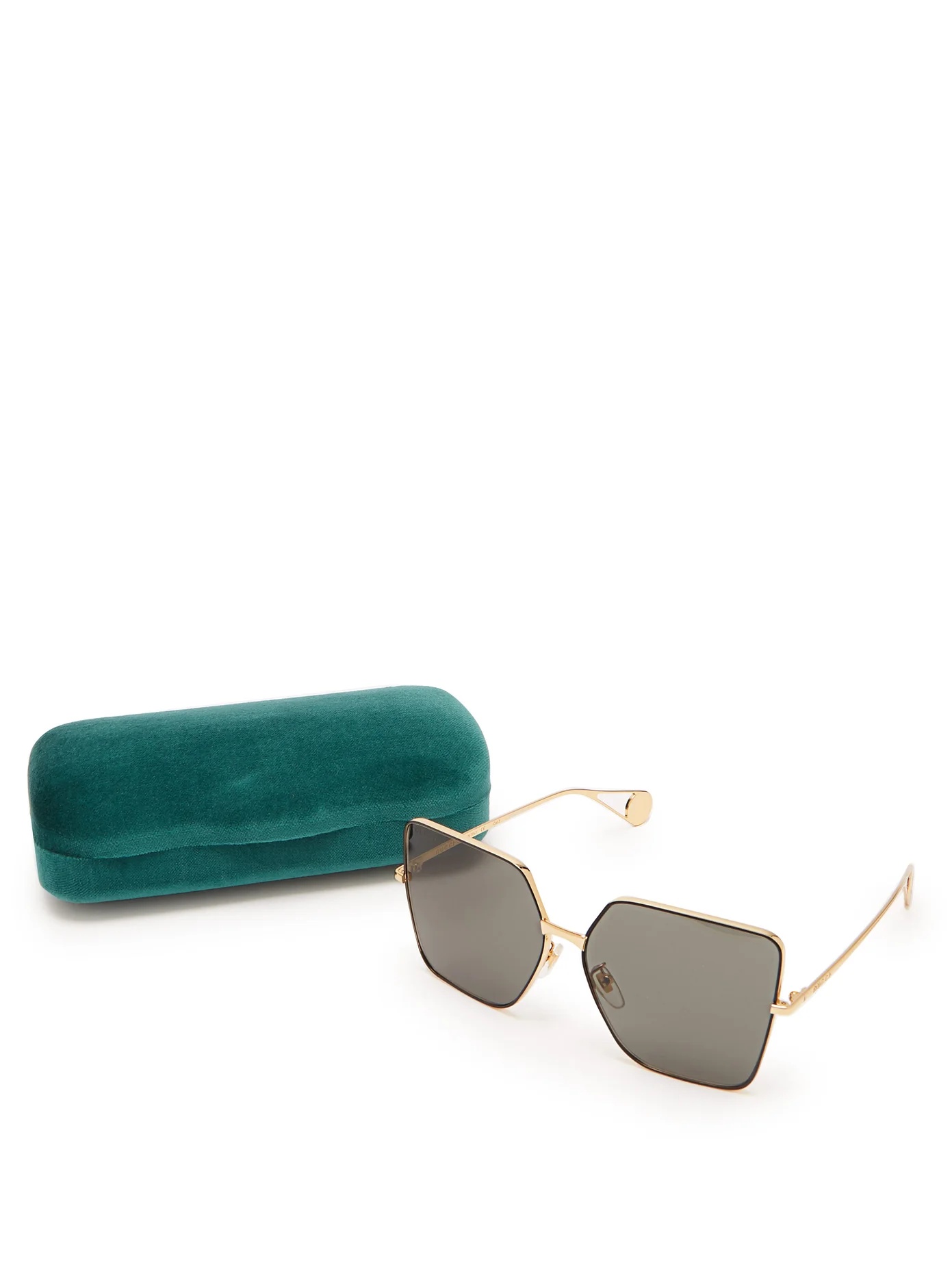 Oversized square metal sunglasses - 4