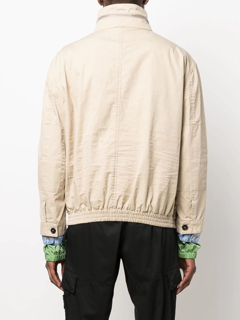 logo-print quilted jacket - 4