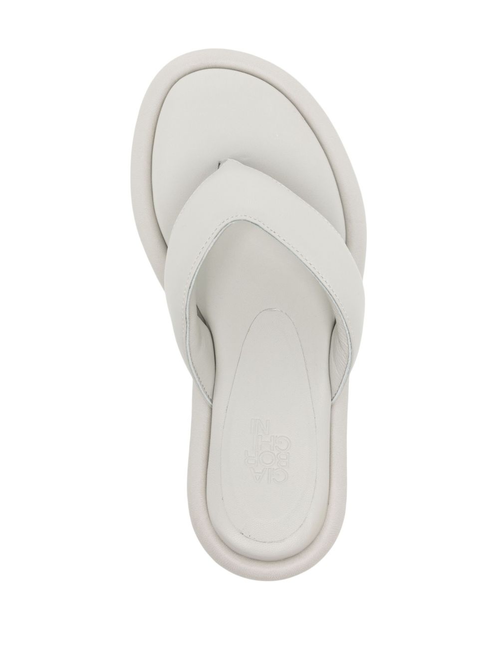 padded leather flip-flops - 4