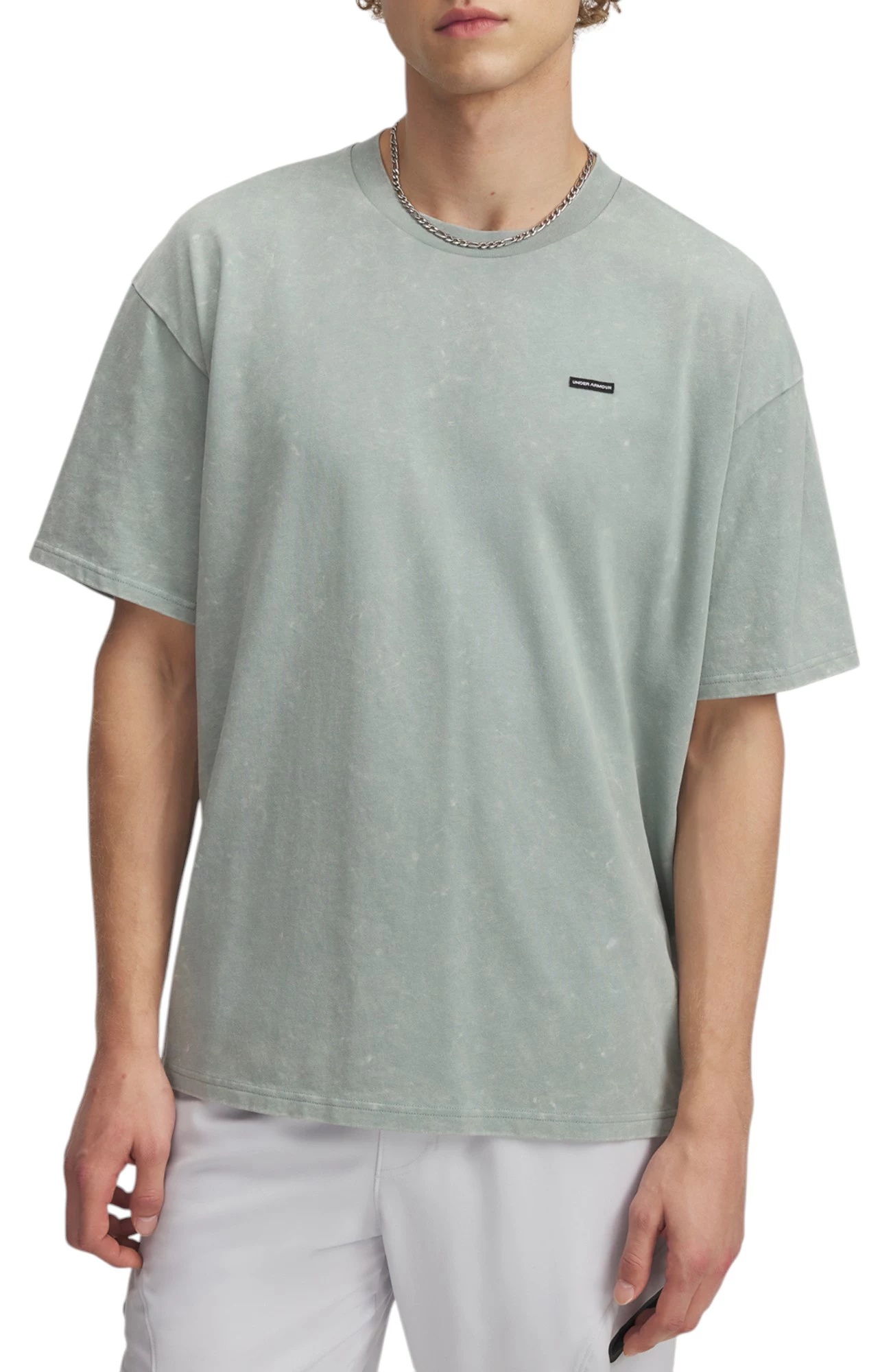 Under Armour Men's Heavyweight Oversized Logo Wash T-Shirt - 1