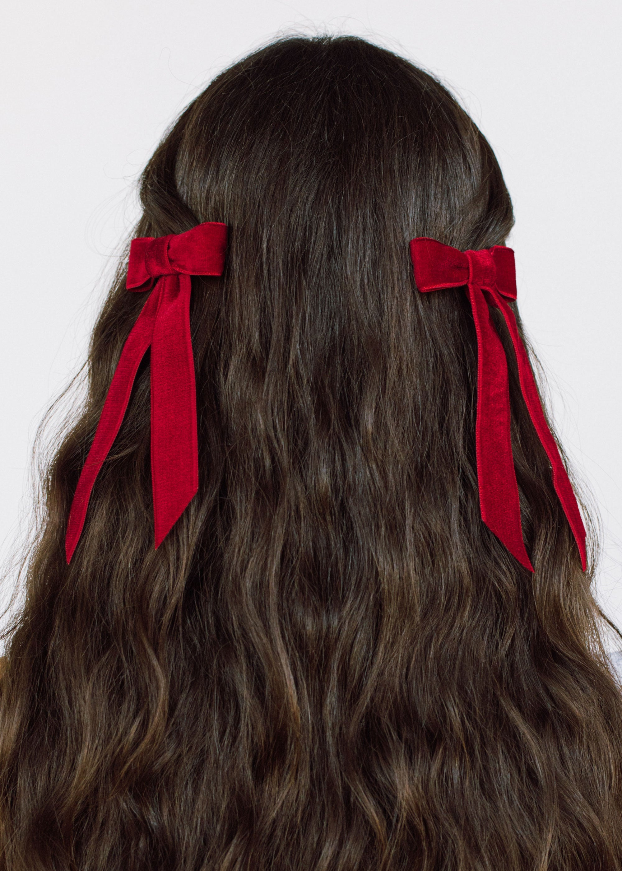 Velvet Bow Barrette - 4