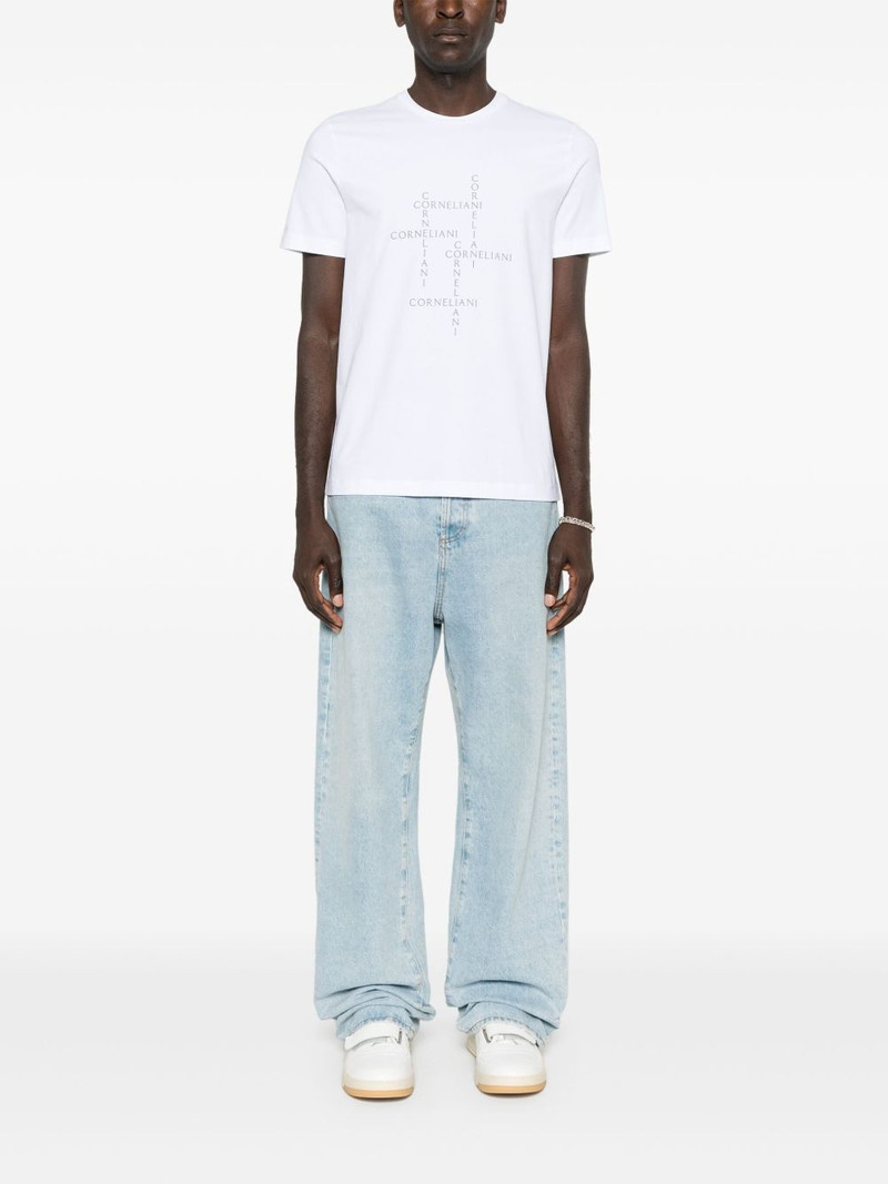 CORNELIANI crew-neck stretch-jersey T-shirt outlook