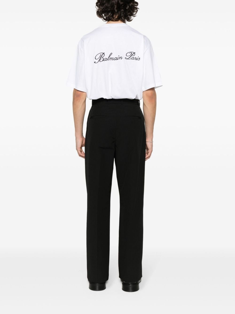 logo-embroidered cotton T-shirt - 2