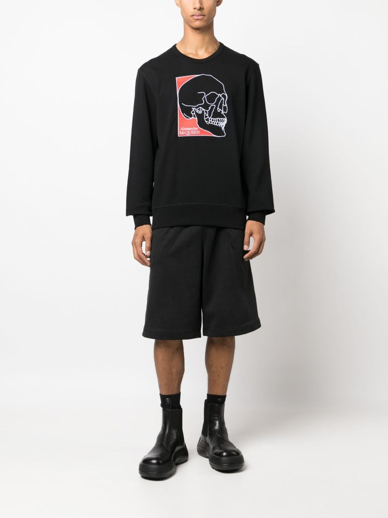 Alexander McQueen skull-print cotton sweatshirt outlook