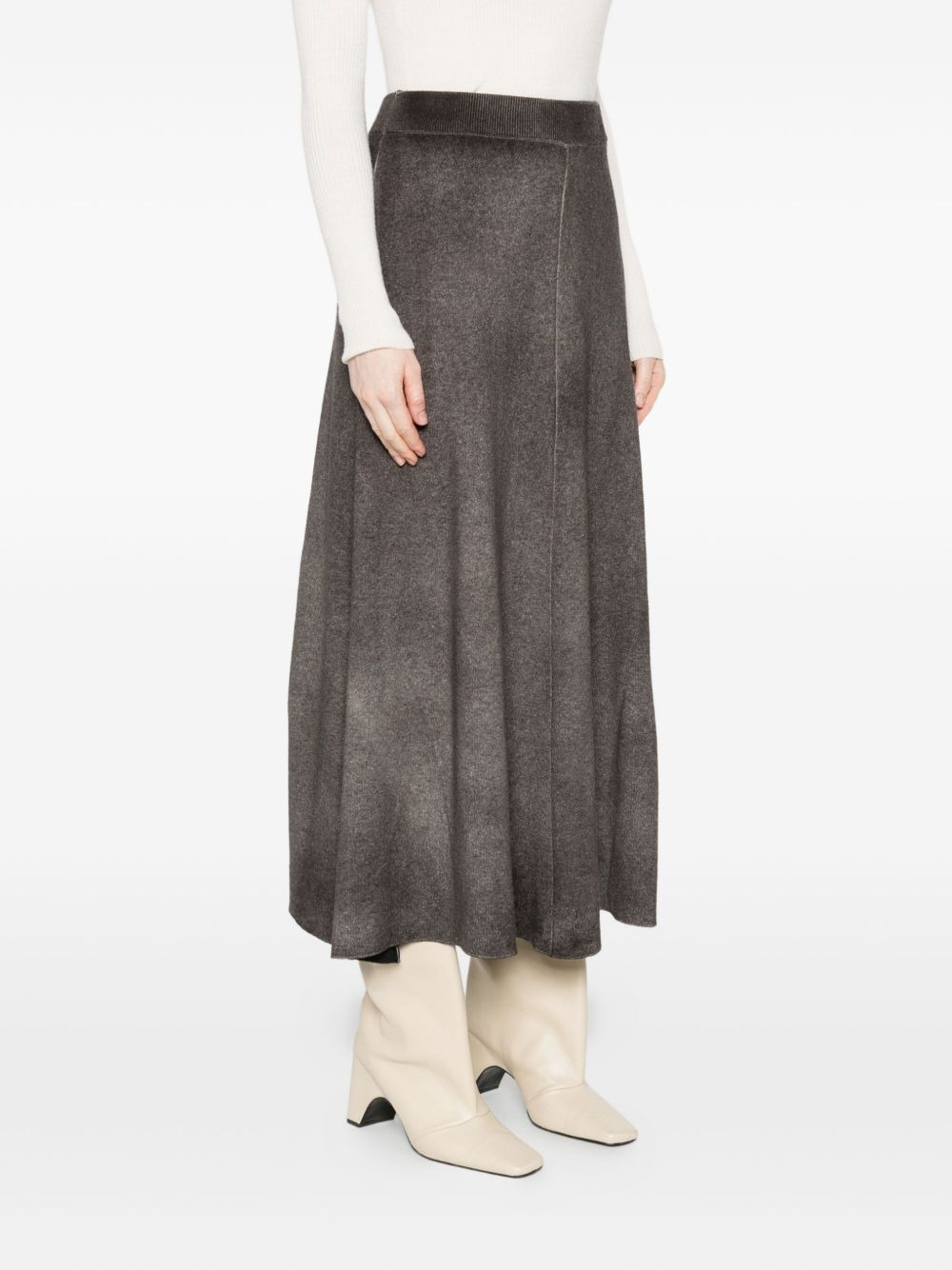 A-line knitted skirt - 3