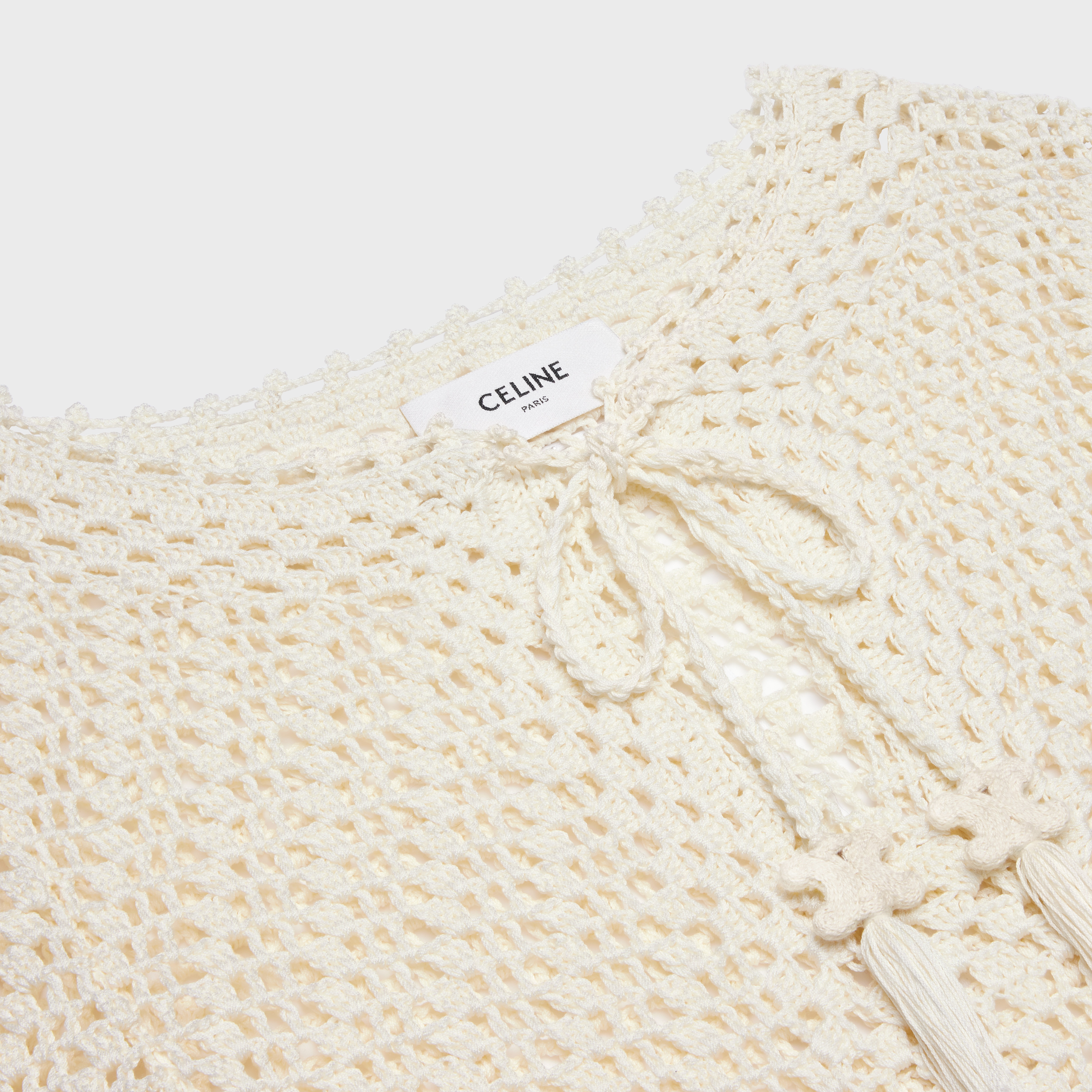 LONG DRESS IN CROCHETED COTTON - 3