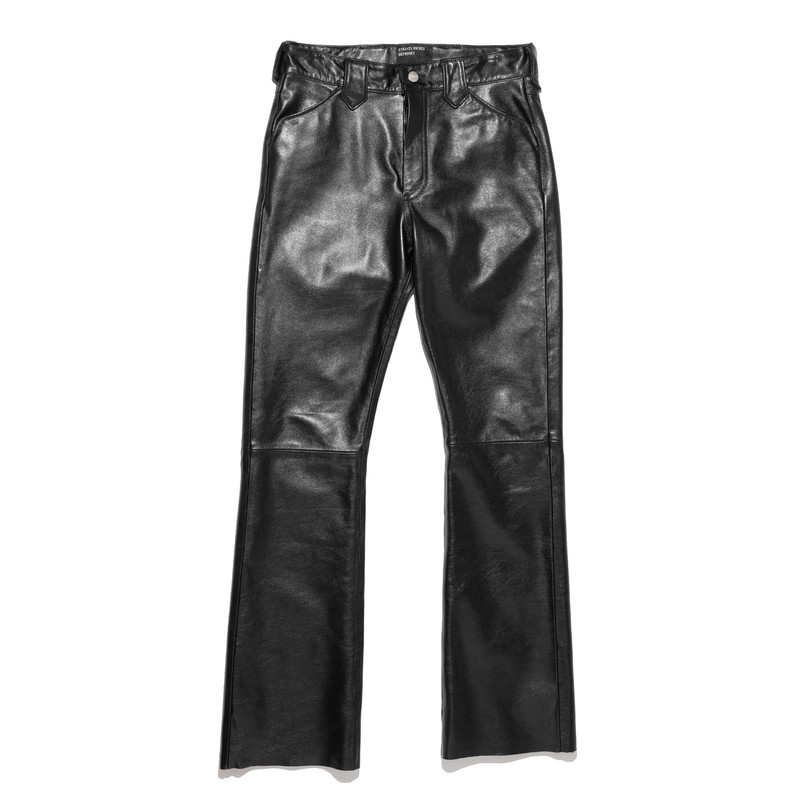 PILOT LEATHER FLARE JEANS 1