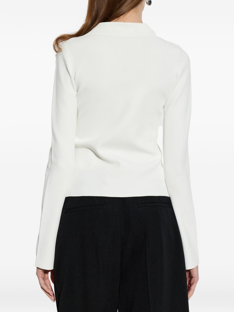 polo-collar long-sleeve blouse 4