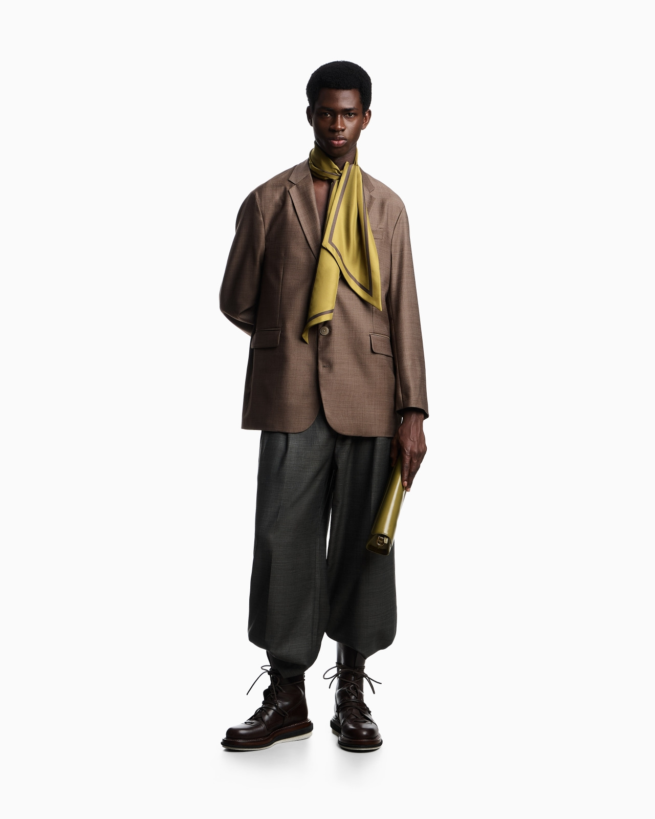 BASKETWEAVE-EFFECT SUPER 130’S VIRGIN-WOOL CANVAS BLAZER - 2