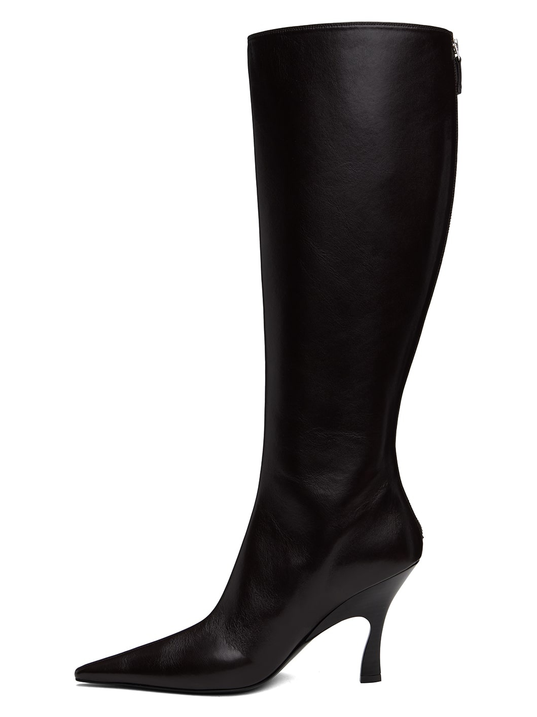 Brown Elsa Knee-High Heeled Tall Boots - 3