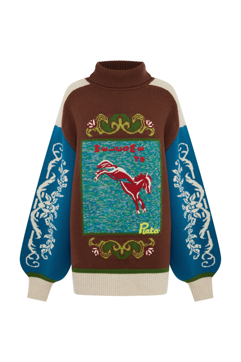 Lasso Patchwork Knit Sweater 1