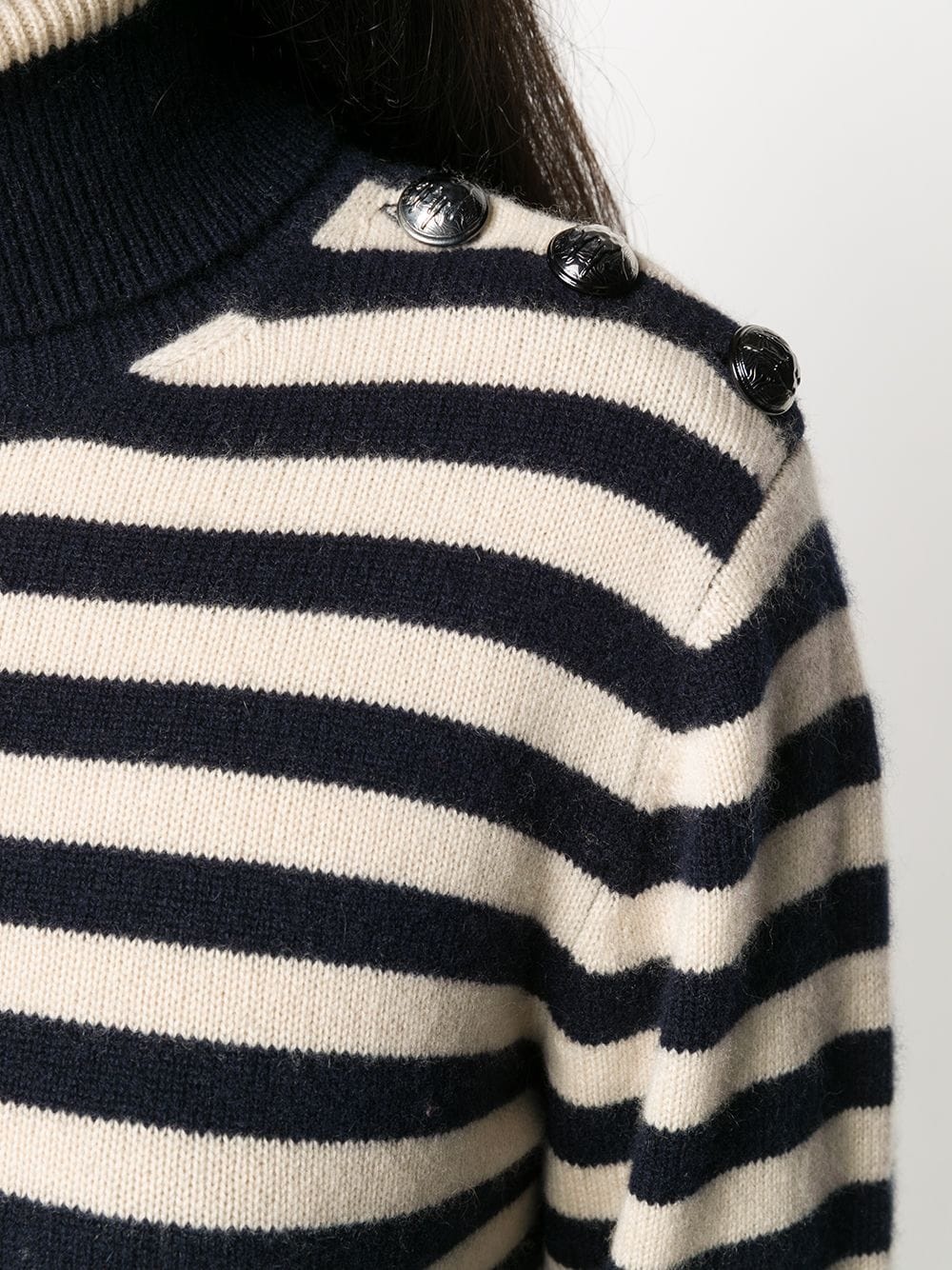 mariner stripe cashmere jumper - 5