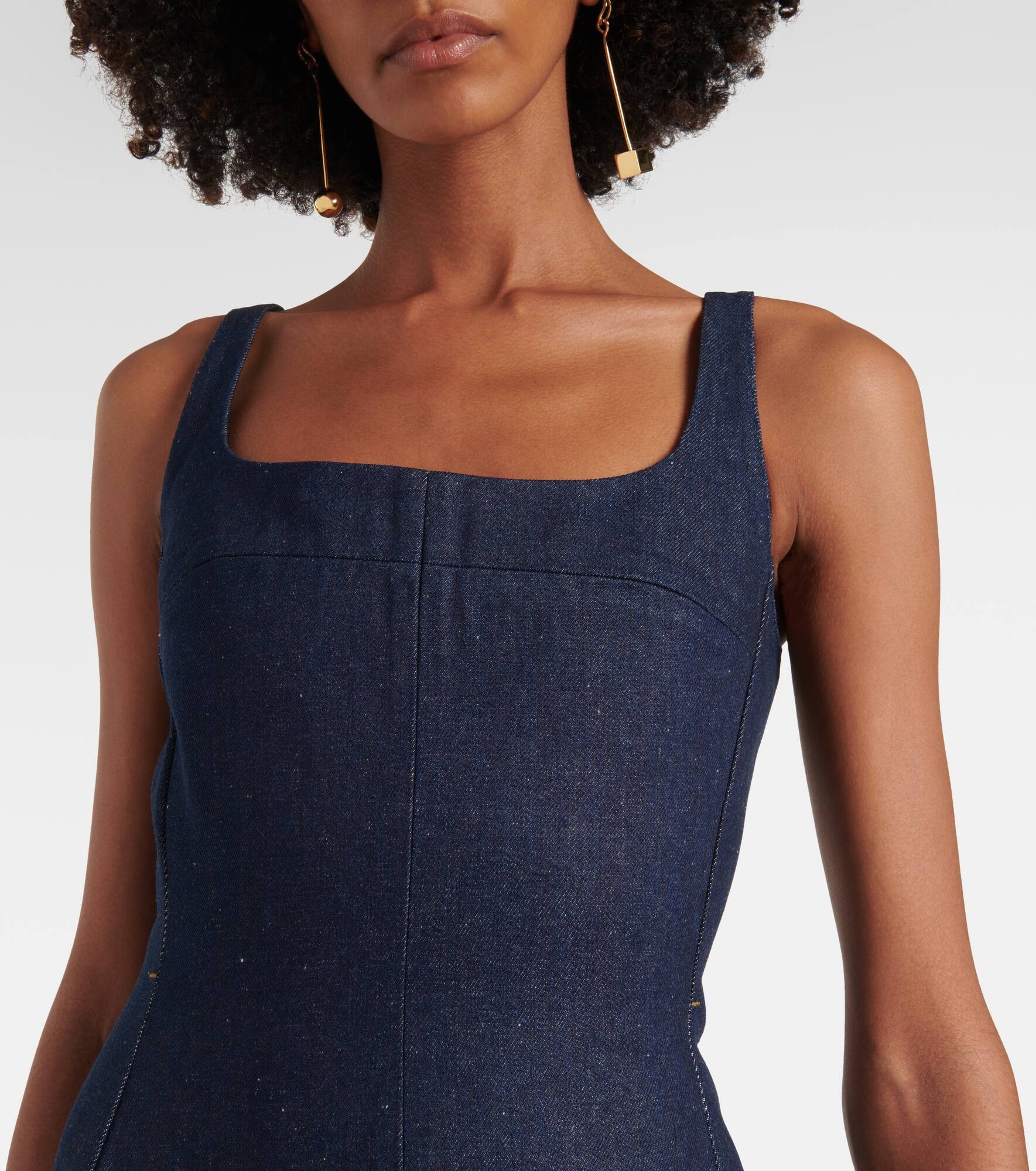 La Robe De-Nîmes Spoglio denim bustier dress - 4